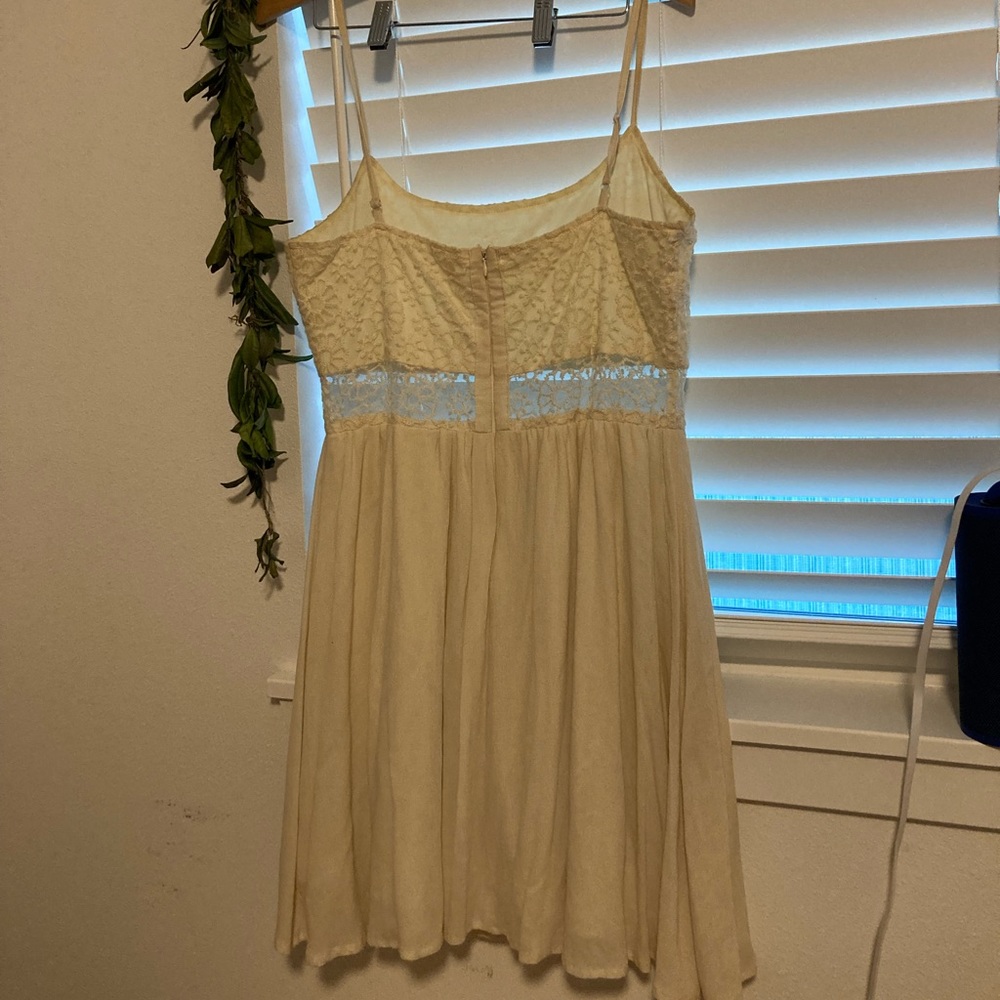 Lacey cream colored dress!